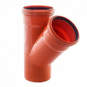 Тройник полипропиленовый 110х110х45° Политэк для наружной канализации Тройник полипропиленовый 110х110х45° Политэк для наружной канализации
