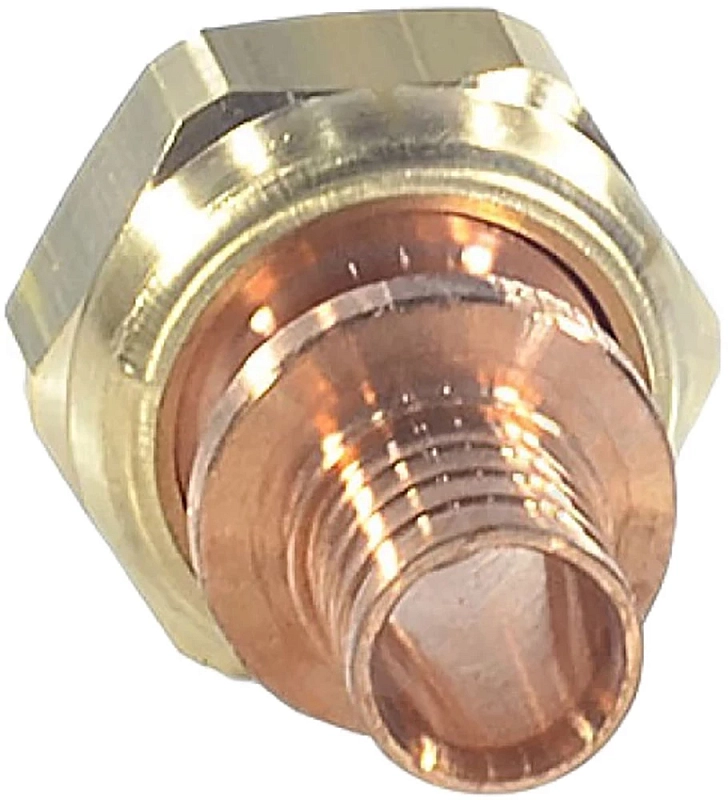 Переходник аксиальный РЕХАУ Rautitan RX+ Дн32хG 1 1/4″ Ру10 для труб из сшитого полиэтилена с накидной гайкой, корпус- бронза 14563423001
