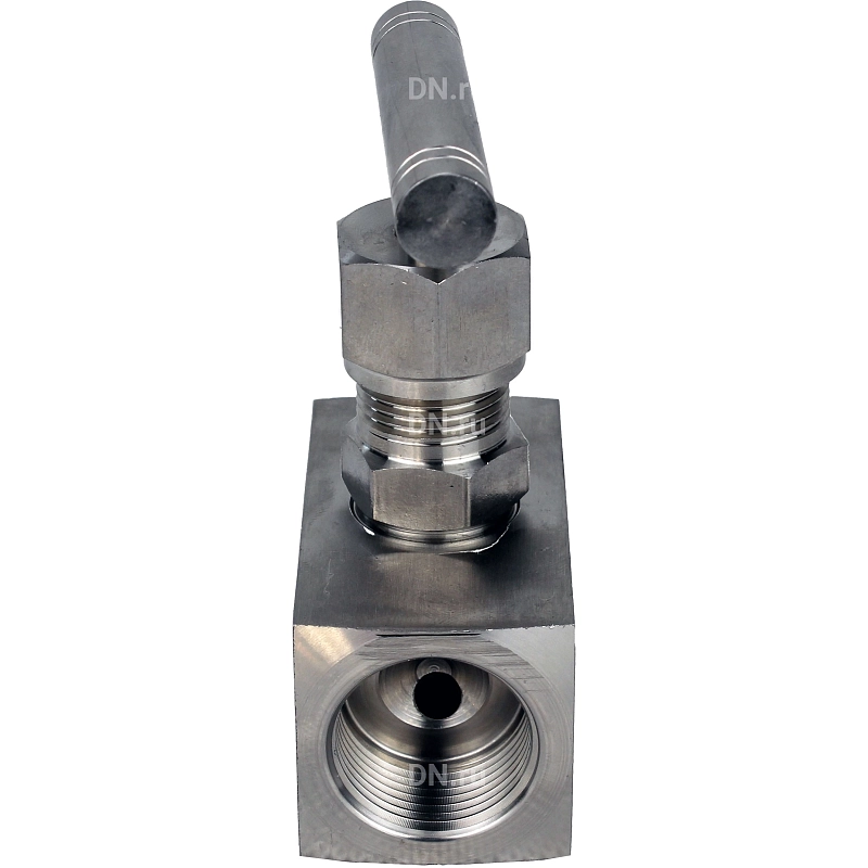 Клапан игольчатый VN3232M-T-Ht 1″ Ду25 Ру400 резьбовой, корпус - нержавеющая сталь 316, уплотнение - металл, с Т-образной рукояткой