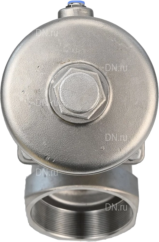 Клапан отсечной пневматический 3/4″ Ду20 Ру16, корпус - нержавеющая сталь SS316, резьбовой, Y-образный, корпус привода - нержавеющая сталь CF8M (VSP3232PV-T-1PNC)