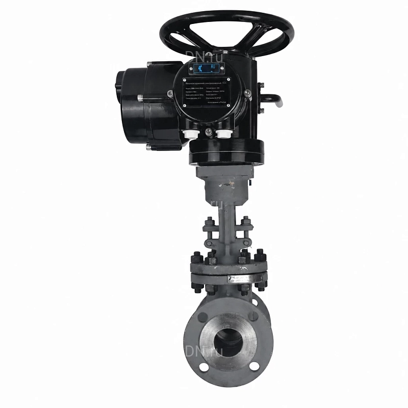 Задвижка клиновая 30с941нж Ду100 Ру16 GAIR фланцевая, корпус - сталь 25Л, материал клина - сталь 25Л, уплотнение - металл, с ОСТ-фланцем, с электроприводом MT-N-010M-O2-380VAC-У1 пятикулачковым (GVWR2121M-2W-F-ОСТ)